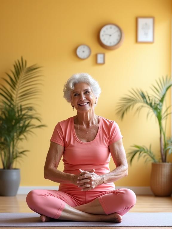 Clase de Pilates para adultos mayores con vitalidad